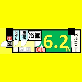 メイクスWアート今池Ⅲ【11階】の間取り