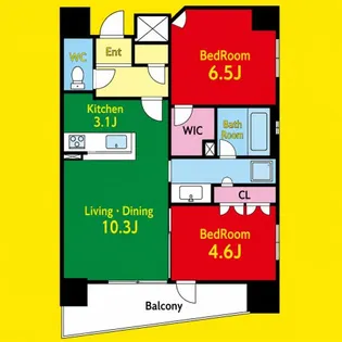 ラ ヴィータ葵【4階】の間取り