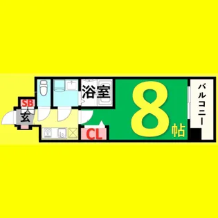 プレサンス久屋大通セントラルパーク【4階】の間取り