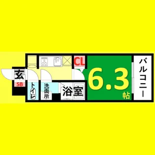 アステリ鶴舞トゥリア【4階】の間取り