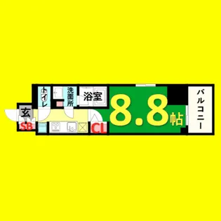 エルスタンザ徳川【6階】の間取り