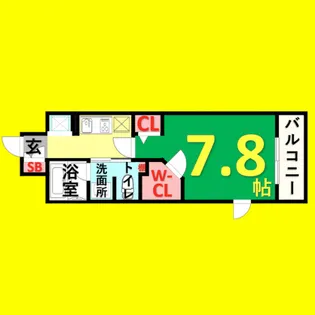 フレールコート東別院【13階】の間取り