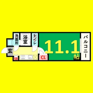BSレジデンス栄(旧グランルージュ栄)【1階】の間取り
