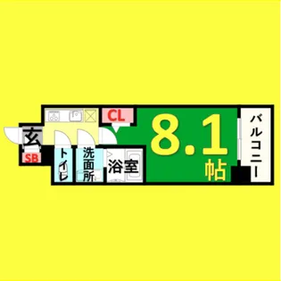 エスリード新栄マルス【4階】の間取り