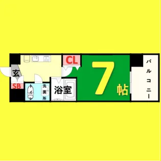 パークフラッツ金山【4階】の間取り