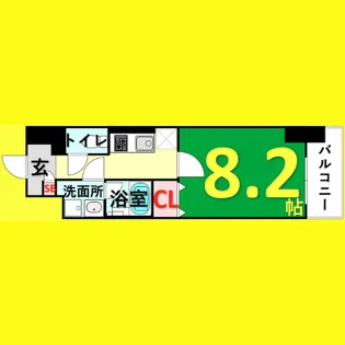 ウィステリアフロリバンダ【202号室】の間取り