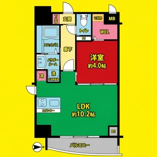 プレサンス栄ラグジュ【9階】の間取り