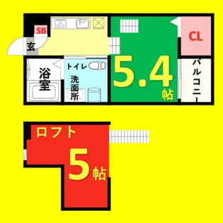 Jeunesse石場(ジュネスイシバ)【1階】の間取り