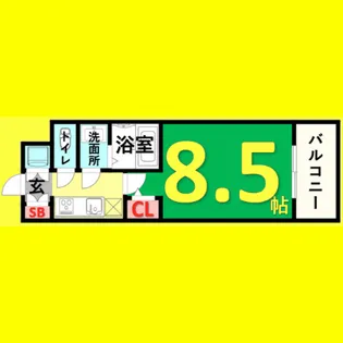 S-RESIDENCE志賀本通【4階】の間取り