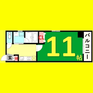 第15フクマルビル【9階】の間取り