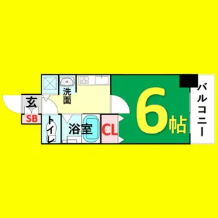 プレサンス名古屋STATIONザ・シティ【2階】の間取り