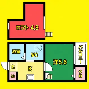 プレンフルII【2階】の間取り