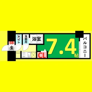 プレサンス ジェネ 新栄町駅前 葵【9階】の間取り
