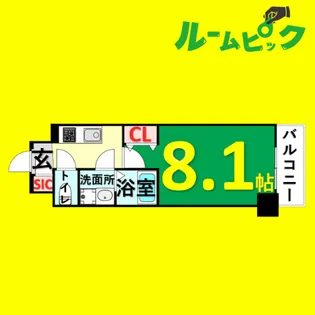 プレイズシード名駅北【3階】の間取り