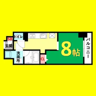 メイプル岩塚本通【5階】の間取り