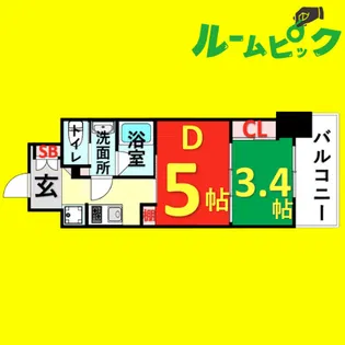 パークアクシス名古屋山王橋【7階】の間取り