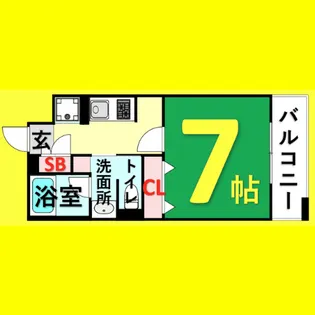 フレールコート東別院【8階】の間取り