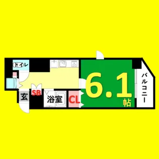 プレサンス鶴舞グリーンパーク【13階】の間取り