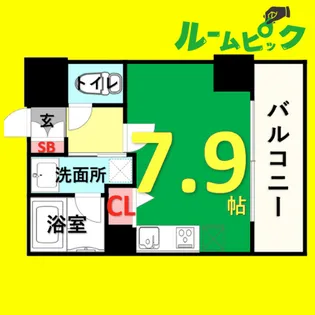 レジディア高岳【3階】の間取り