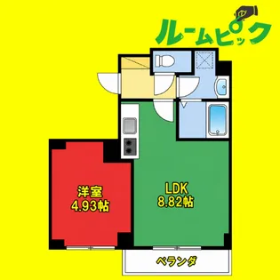 Blue Square【201号室】の間取り