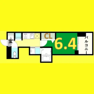 エステムコート名古屋平安通クチュール【9階】の間取り