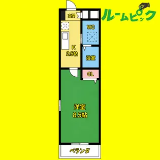 プラスパー猪之越【3階】の間取り