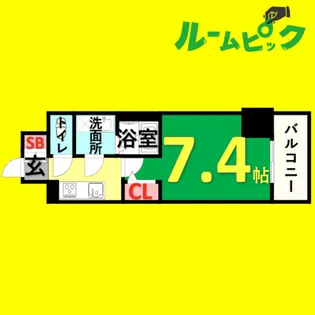 エスリード栄ラ・ヴィ【4階】の間取り