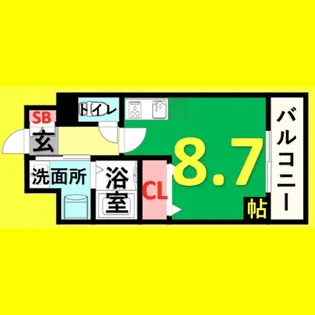 アルバ志賀本通【6階】の間取り
