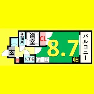 リヴシティ栄弐番館【2階】の間取り