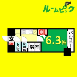 ディアレイシャス矢場町【5階】の間取り