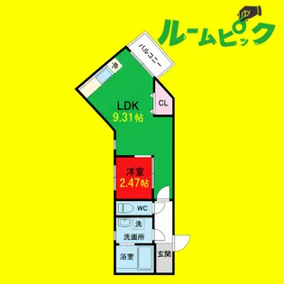 RadIAnce氷室(レイディエンス氷室)【3階】の間取り