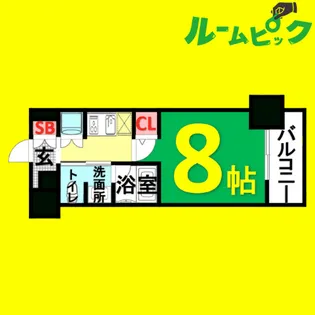 レジディア高岳【4階】の間取り