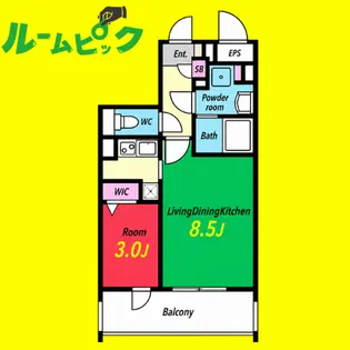 quador神宮西【102号室】の間取り
