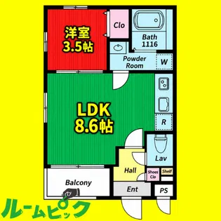 リスケリア向島【302号室】の間取り