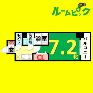 ワールドアイ名古屋城北【9階】の間取り