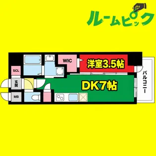 エステムコート名駅南シティリンク【306号室】の間取り