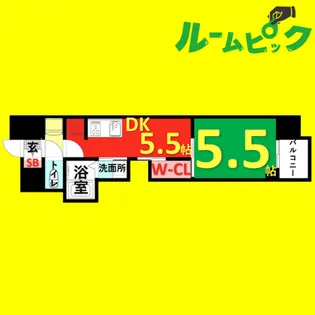 エステムコート名古屋平安通クチュール【4階】の間取り