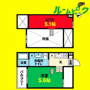 エクル烏森(エクルカスモリ)【105号室】の間取り