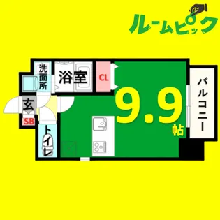 THE RESIDENCE SHIGAHONDORI【9階】の間取り