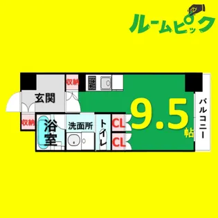 ヒヴィ・カーサ名駅西【8階】の間取り