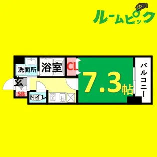 アジリア大曽根【808号室】の間取り