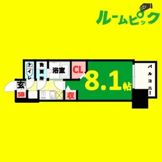 パルティール千種アネックス【13階】の間取り