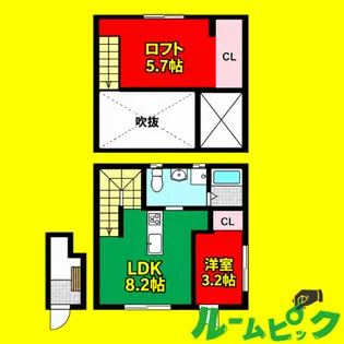 ESPRESSO新清洲【2階】の間取り
