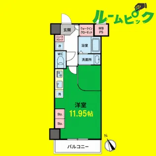 クリサスレジデンス枇杷島【6階】の間取り