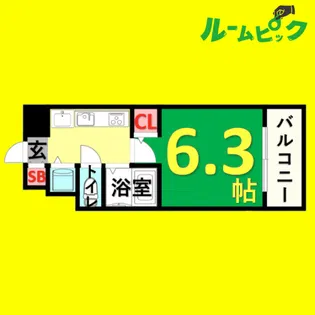 プレサンス金山グリーンパークス【3階】の間取り