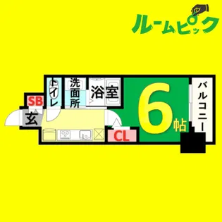 エステムコート名古屋新栄Ⅱアリーナ【15階】の間取り
