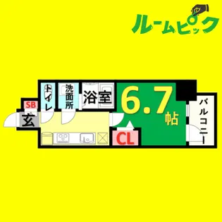 プレサンス新栄アーバンフロー【5階】の間取り
