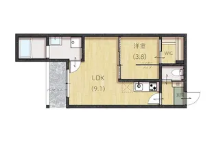 Lien東津田【303号室】の間取り