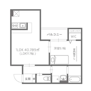 La vie Chouchou 大町【3階】の間取り