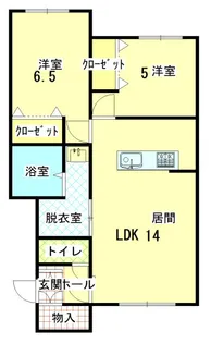 bills B棟【202号室】の間取り